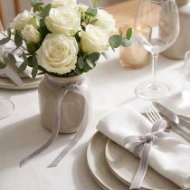 Itens Fita de veludo, fita decorativa em rolo para decorações criativas, 10 mm de largura, 20 m de comprimento.