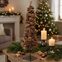 Itens Árvore de Natal de Pinhas, Decoração de Pinhas, Natural, 14×50cm