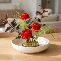 Itens Ouriço-cacheiro redondo de latão para arranjos florais e ikebana.