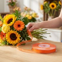 Itens Fita de organza fita de presente fita laranja ourela 6mm 50m