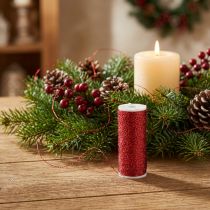 Itens Arame para decoração de Natal e artesanato, vermelho, Ø0,30mm, 100g, 140m - Ideal para decoração natalina e trabalhos manuais.