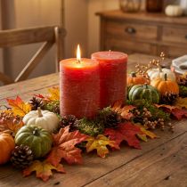 Itens Velas de cor sólida laranja 85x120mm 2pcs