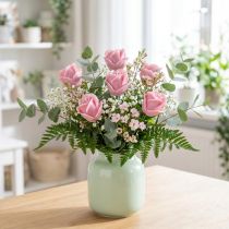 Itens Rosas artificiais rosas de cera rosa rosas decorativas cera Ø6cm 18 un