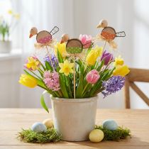 Itens Pássaro Flor Plugue De Madeira Decoração De Primavera Pássaro Decorativo Em Vara 8cm 12 Pcs
