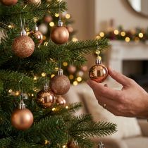 Itens Mini bolas de árvore de Natal bronze inquebrável Ø3cm Alt.3,5cm 14pcs