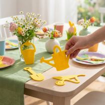 Itens Ferramentas de jardim, feltro, amarelo, 24 peças