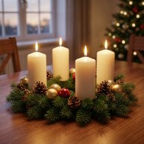 Itens Velas Pilar H100 Ø50cm Velas Creme 12 unidades