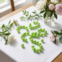 Itens Contas decorativas verde maçã Ø8mm 250 un