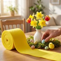 Itens Fita de feltro amarela 15cm 5m