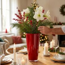 Itens Vaso “Fizzy” Ø20cm A35cm vermelho 1 peça