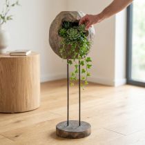 Itens Esfera vegetal escultura decorativa feita de madeira paulownia Alt.68cm