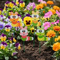 Itens Estaca de jardim Caterpillar Flor Estaca Decoração de primavera Decoração de verão 16 peças