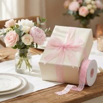Itens Fita de renda rosa, 20 mm x 20 m