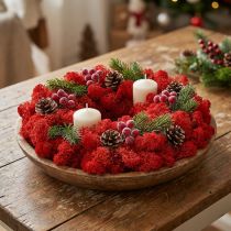 Itens Deco musgo de rena vermelha para artesanato 400g