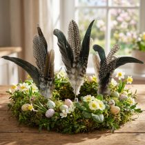 Itens Pluma em metal primavera decoração de primavera penas reais 25 cm 5 peças
