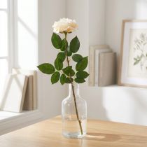 Itens Rosa de damasco branco cremoso, flor de seda, rosas artificiais L72cm Ø12cm