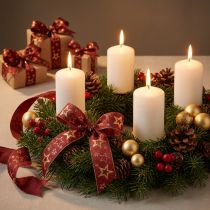 Itens Fita estrela fita decorativa Natal ouro vermelho W25mm L15m