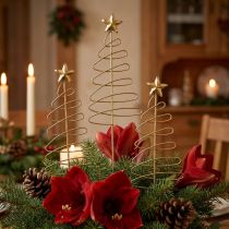 Itens Plugue de Natal para flores de abeto em metal 30 cm 6 unidades