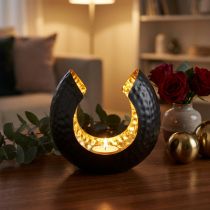 Itens Suporte tealight ouro preto decoração de mesa metal 19×11×17cm