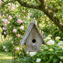 Itens Casa de passarinho decorativa para pendurar Birdhouse Deco Grey H22cm