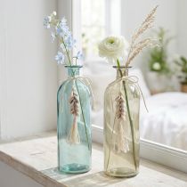 Itens Garrafas vaso de vidro decorativo búzios conchas marítimas Alt.26cm 2 unidades