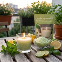 Itens Grânulos de cera para vela pavio de areia aroma capim limão 400g