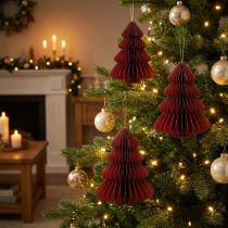 Itens Árvore de Natal de papel Bordeaux Pingente de Natal Alt.20cm