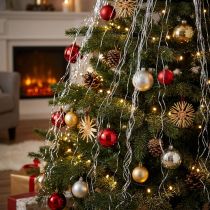 Itens Decoração de árvore de prata enfeites de Natal 50cm