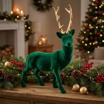 Itens Deco veado em pé ouro verde decoração de natal figura 40cm