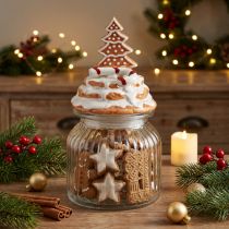 Itens Vidro para bomboneira de Natal, pote de biscoitos de abeto Ø11cm Alt.21cm