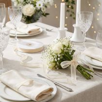 Itens Fita decorativa fita para presente creme organza ourela 6mm 50m