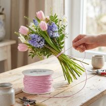 Itens Fio de papel enrolado Ø2mm 100m rosa