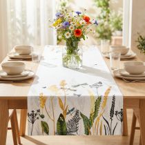 Itens Caminho de mesa verão corredor de mesa prado verão branco 40x150cm