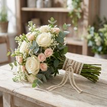 Itens Fita decorativa de juta com argolas creme natural 25mm 10m