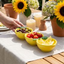 Itens Tigelas de tapas em cerâmica decoração de mesa com limão 28,5cm Alt.4cm