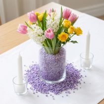 Itens Grânulos decorativos pedras decorativas lilases roxas 2mm - 3mm 2kg