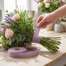 Itens Fita decorativa fita de linho roxo natural 25mm 20m