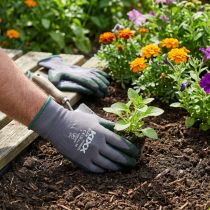Itens Luvas de jardinagem confortáveis e resistentes com uma pegada segura.