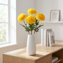 Itens Dália Flores Decorativas Artificiais Flor Amarela C64cm 3 un