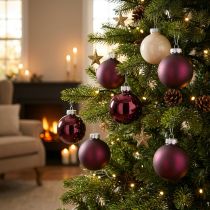 Itens Bolas de árvore de Natal em vidro Berry Mix Ø7,5cm 12 un