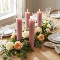Itens Velas lisas em velas rosa velhas 50x300mm 4 un