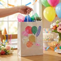 Itens Sacola de presente “Feliz Aniversário” saco de papel de aniversário 26×14×36cm 2 unidades