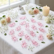 Itens Decoração de ursinho de pelúcia rosa, 3,5 cm, 60 peças