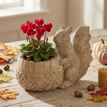 Itens Vaso com decoração em pedra fundida de esquilo 26×14×19cm