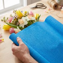 Itens Papel crepom para floricultura azul 50×250cm 5 peças