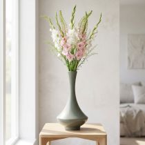 Itens Vaso com formato elegante e curvo, decorativo para interiores modernos, 33 cm