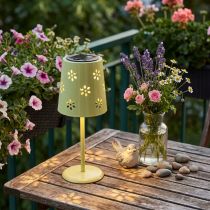 Itens Luminária de mesa solar LED com design floral, iluminação externa aconchegante, 28 cm