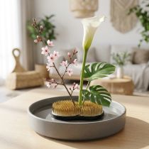Itens Ouriço Kenzan Sun Moon Ikebana 110×65mm