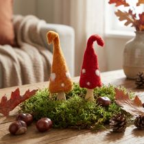 Itens Cogumelos decorativos de feltro vermelho, laranja 6 unidades