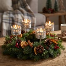 Itens Suporte para velas prateado para colar Ø4cm H9,5cm 4 unidades